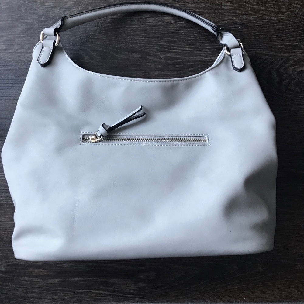 BOGO Stunning Light Grey Purse w Braid Detail - Picture 6 of 8